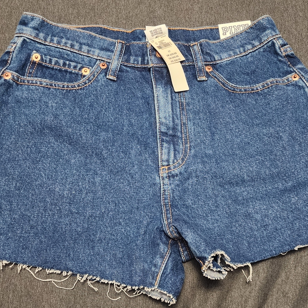 Victoria's Secret PINK high Waisted Dark Blue Shorts